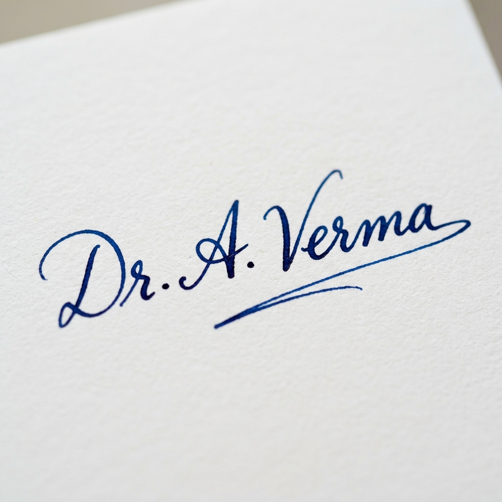 Dr. A. Verma Signature